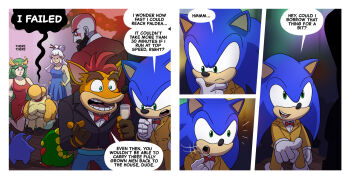 abel_hagen animal_crossing blue_sky breasts bub_(bubble_bobble) bubble_bobble chell christmas cleavage comic crash_bandicoot crash_bandicoot_(series) crying gloves god_of_war green_hair hand_on_own_hip highres isabelle_(animal_crossing) kid_icarus kratos_(god_of_war) long_hair luma_(mario) mario_(series) mario_+_rabbids_sparks_of_hope medium_breasts nintendo palutena party paya_(zelda) pokemon portal_(series) rabbid_luma raving_rabbids red_skirt skirt sky sonic_(series) sonic_the_hedgehog speech_bubble super_smash_bros. sweat talking the_legend_of_zelda the_legend_of_zelda:_breath_of_the_wild white_hair