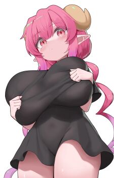 1girl breasts ilulu_(maidragon) kobayashi-san_chi_no_maidragon kogane_mokon large_breasts oppai_loli pointy_ears solo