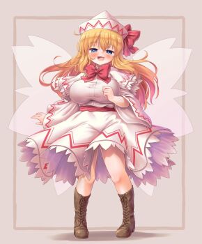 1girl arinu breasts fairy large_breasts lily_white oppai_loli touhou
