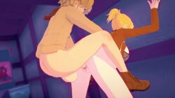 1boy 1girl 3d against_wall age_difference ahoge animated audible_speech black_bra blonde_hair blue_eyes blush bottomless bouncing_breasts bra breasts brown_shoes clenched_teeth cum cum_in_pussy cum_inflation cum_overflow excessive_cum female_orgasm green_eyes hetero highres incest indoors inflation japanese_audio large_breasts large_penis large_testicles lingerie maxjay mother_and_son multiple_views mushoku_tensei onee-shota orgasm partially_undressed penis ponytail rolling_eyes rudeus_greyrat sex sex_from_behind shoes short_hair shota sound standing stomach_bulge sweat teeth testicles underwear vaginal video zenith_greyrat