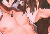 2boys animated breast_sucking code_vein cum handjob licking licking_nipple louis_(code_vein) male_focus multiple_boys nipple_stimulation tagme video weiss_(artist) yaoi