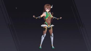1boy 3d androgynous animated ass ass_shake audible_music blush bodysuit boots brown_hair butt_crack city covered_navel curvy dancing full_body gloves grey_background highleg highleg_leotard leotard long_hair ryona see-through_clothes see-through_leotard shiny_clothes shiny_skin sound standing taimanin_(series) taimanin_squad trap uehara_shikanosuke very_long_hair video wide_hips