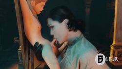 3d alcina_dimitrescu animated ass bdsm black_hair bleur bondage bound breasts dress fellatio gloves highres huge_ass huge_breasts indoors moaning oral penis resident_evil resident_evil_village restrained shota small_penis tagme tall_female vampire video white_dress zombie