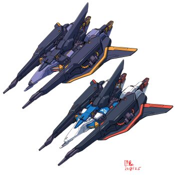 2025 absurdres aeug alternate_universe beam_cannon cable color_variation colored_lineart commentary_request comparison dated energy_gun gundam gundam_gquuuuuux highres machinery mecha mecha_focus mobile_armor mobile_suit no_humans original pravin_rao_santheran robot science_fiction signature titans_(gundam) weapon white_background yamashita_ikuto_(style) zeta_gundam zeta_gundam_(mobile_suit)
