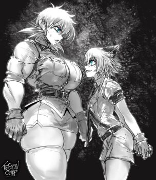 1boy 1girl age_difference hellsing muscular muscular_female nazi onee-shota schroedinger_(hellsing) seras_victoria trap
