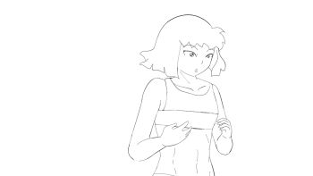 2girls air_bubble animated animated_gif blowing_bubbles breasts bubble mermaid monster_girl multiple_girls navel partially_submerged powerofsin short_hair submerged swimming underwater undressing water