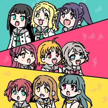 6+girls :3 :d ahoge aqua_eyes aqua_neckerchief black_hair blonde_hair blue_eyes blue_hair bow bowtie braid brown_hair buttons commentary_request crown_braid double-breasted eighth_note green_eyes grey_hair grey_sailor_collar hair_bow hair_bun hair_rings half_updo kunikida_hanamaru kurosawa_dia kurosawa_ruby lone_nape_hair long_hair love_live! love_live!_sunshine!! matsuura_kanan medium_hair multiple_girls musical_note neckerchief ohara_mari open_mouth orange_eyes orange_hair parted_bangs purple_eyes purple_hair red_bow red_bowtie red_eyes red_hair sailor_collar sakurauchi_riko school_uniform shinanoya_(satanicad) shirt side_braid sidelocks single_hair_ring single_side_bun smile takami_chika teeth tsushima_yoshiko two_side_up upper_teeth_only uranohoshi_school_uniform watanabe_you white_shirt winter_uniform yellow_bow yellow_neckerchief