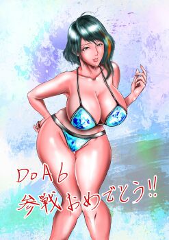 1girl bikini breasts dead_or_alive dead_or_alive_6 donguri_sensei highres large_breasts solo swimsuit tamaki_(doa)