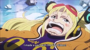 Rule 34 | 2boys, 2girls, 3girls, angry, animated, bikini, bikini bottom only, black gloves, black hair, boots, breasts, brook (one piece), brook (one piece) (egghead), crop top, curvy, disgust, double bun, from above, giant, giantess, gloves, goggles, goggles on head, hair bun, headset, highres, holding, holding weapon, injury, jacket, large breasts, leotard, looking at another, lying, midriff, multiple boys, multiple girls, nami (one piece), nami (one piece) (egghead), navel, nico robin, nico robin (egghead), on back, one piece, orange boots, orange eyes, orange hair, orange jacket, restrained, revealing clothes, roronoa zoro, roronoa zoro (egghead), ryona, signature, smile, subtitled, swimsuit, tagme, tears, thong, toei company, turtleneck, twintails, vegapunk york, video, weapon, white leotard, wide hips