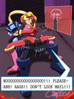 1boy 1girl absurdres dark_megaman.exe highres mc_rex mega_man_(series) mega_man_battle_network roll.exe_(mega_man) sex