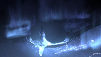 dated highres liquid night no_humans original outdoors rune_xiao scenery sky spoon star_(sky) star_(symbol) starry_sky