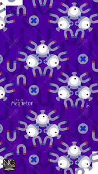 Rule 34 | bolt (hardware), english text, full body, gen 1 pokemon, highres, magnet, magneton, meme (sleepsheep), nintendo, no humans, one-eyed, pokemon, pokemon (creature), pokemon focus, purple background, screw