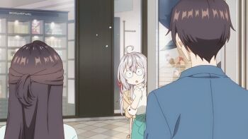1boy 2girls alisa_mikhailovna_kujou animated animated_gif anime_screenshot multiple_girls tagme tokidoki_bosotto_roshia-go_de_dereru_tonari_no_alya-san