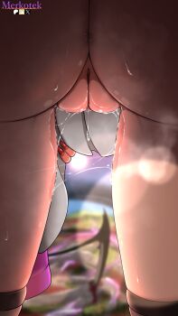 Rule 34 | 1girl, absurdres, between legs, blood, blood splatter, blood stain, clothes lift, exhibitionism, head out of frame, highres, legs, lower body, merkotek, multiple boys, original, pervert, public indecency, pussy, pussy juice, pussy juice drip, pussy juice trail, red nails, skirt, skirt lift, spread legs, thighs, view between legs