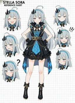 1girl non-web_source reference_sheet stella_sora tyrant_(stella_sora)