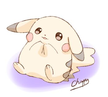 alternate_color droopy_ears ears_down full_body gen_1_pokemon mimix nintendo no_humans open_mouth peakychu pikachu pokemon pokemon_(creature) pokemon_focus pokemon_pokopia smile solo tail