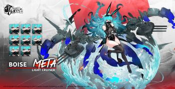 Rule 34 | 1girl, animal ears, azur lane, black mask, black one-piece swimsuit, black thighhighs, blue hair, boise (azur lane), boise (meta) (azur lane), breasts, byulzzi, character name, commentary, copyright name, english commentary, high heels, highres, large breasts, long hair, machinery, multiple expressions, official art, one-piece swimsuit, rabbit ears, solo, swimsuit, thighhighs, thighs, very long hair, yellow eyes