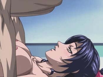 00s 1boy 1girl 2002 animated animated_gif bible_black bible_black_gaiden blush bouncing_breasts breasts classroom desk hetero hiratani_seiichi implied_sex kozono_nami large_breasts legs_up lying mating_press mind_control nipples nude on_desk ponytail purple_hair school sex sitting smile spread_legs sweat tagme ugly_bastard ugly_male yellow_eyes