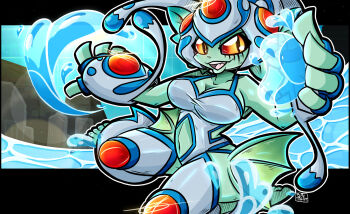 Rule 34 | digimon, digimon (creature), fins, frog girl, gigimarvels, head fins, helmet, monster girl, ranamon