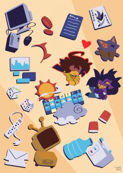 animated animated_gif ant_tenna artist_name black_background c._round cloud commentary computer_mouse crown cup cuptain_(deltarune) deltarune dice disposable_cup electrical_outlet elnina_(deltarune) english_commentary envelope green_pippins heart highres jevil kris_(dark_world)_(deltarune) kris_(deltarune) lanino_(deltarune) mizzle_(deltarune) monitor pippins_(deltarune) queen_(deltarune) ralsei ramb_(deltarune) rouxls_kaard schedule seam_(deltarune) soul_(deltarune) spamton_g._spamton sun susie_(dark_world)_(deltarune) susie_(deltarune) tasque_manager television utdr_(toby_fox) viviiyon water_cooler yellow_background
