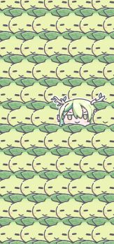 &gt;:) :&gt; antlers blob braid braided_bangs branch ceres_fauna flower green_hair green_nails hair_branch hair_flower hair_ornament highres hololive hololive_english horns planet_hair_ornament sapling sapling_(ceres_fauna) smug sprout_on_head ta_wam tree_horns v-shaped_eyebrows virtual_youtuber