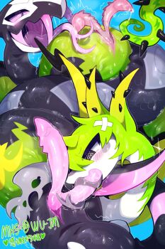 Rule 34 | 2others, @ @, alternate color, black tongue, blush, cloaca, extra penises, fangs, fellatio, forked tongue, gen 3 pokemon, gen 5 pokemon, highres, long fangs, mating (animal), multiple others, nintendo, oral, penis, pokemon, pokemon (creature), serperior, seviper, spiked penis, tongue, zhang gun