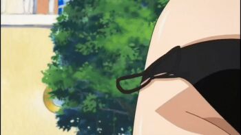 1girl animated animated_gif black_hair bouncing_breasts breasts cleavage huge_breasts large_breasts long_hair nico_robin one_piece tattoo