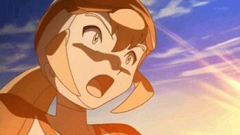 1boy 1girl animated animated_gif ash_ketchum evolution fletchinder fletchling gen_6_pokemon lowres nami_(pokemon) nintendo open_mouth pokemon pokemon_(anime) pokemon_(creature) sky_trainer_(pokemon) surprised