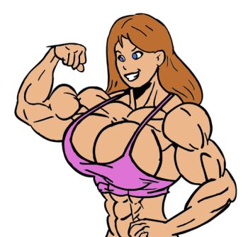 1girl bikini bodybuilder breasts flexing large_breasts muscular muscular_arms muscular_female ritualist swimsuit