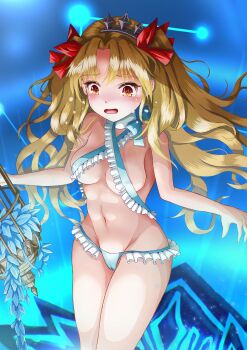 1girl absurdres ereshkigal_(fate) ereshkigal_(swimsuit_beast)_(fate) fate/grand_order fate_(series) gacha_(game_mechanic) highres summoning summoning_(chaldea)_(fate) swimsuit tdysho