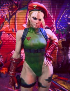 1girl 3d animated ass badge beret blonde_hair blue_eyes boots braid breasts cammy_white capcom fingerless_gloves from_below gloves green_leotard hat kicking kreamu leotard pouch pov solo solo_focus sound street_fighter street_fighter_6 tagme thigh_pouch thigh_strap thong thong_leotard twin_braids video
