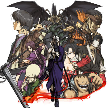 Rule 34 | 1girl, 6+boys, bandaged arm, bandages, fuji (rurouni kenshin), highres, holding, holding sword, holding weapon, honjou kamatari, itouei, iwanbou, japanese clothes, juppongatana, kariwa henya, katana, kimono, komagata yumi, md5 mismatch, multiple boys, resolution mismatch, rurouni kenshin, sadojima houji, saizuchi, sawagejou chou, seta soujirou, shishio makoto, smile, source smaller, sword, uonuma usui, weapon, yuukyuuzan anji