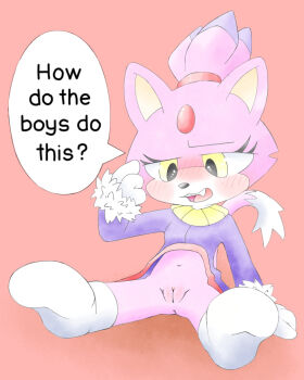 1girl blaze_the_cat loli pussy sonic_(series) yellow_eyes