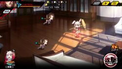 1girl 2023 alternate_costume animal_ears animated arms_up attack audible_speech blush bouncing_breasts breasts chibi chinese_zodiac full_body hammer holding holding_weapon japanese_audio japanese_clothes jumping kimono large_breasts lilith-soft looking_ahead looking_at_another looking_at_viewer nipples nobushito_kuro official_alternate_costume open_mouth outdoors playboy_bunny rabbit_(chinese_zodiac) rabbit_ears rabbit_girl ryona shiny_clothes simple_background smile sound tagme taimanin_(series) taimanin_rpgx talking una_mochizuki video weapon white_hair wide_hips year_of_the_rabbit