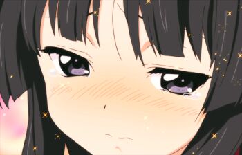 akiyama_mio animated animated_gif black_hair blush bad_tag k-on! lowres tears