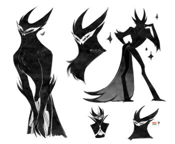1boy absurdres black_cloak black_sclera byeolsirius cloak colored_sclera completely_nude crown demon_boy furry furry_male gold_crown hellaverse helluva_boss highres nude owl_boy paimon_(helluva_boss) red_eyes solo