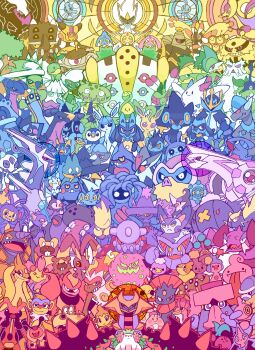 absolutely_everyone ambipom arceus azelf bastiodon bidoof bronzong bronzor bug buizel character_request cherrim cherrim_(sunshine) cherubi chimchar commentary cranidos cresselia darkrai dialga english_commentary everyone floatzel froslass gastrodon gastrodon_(west) gen_4_pokemon gen_5_pokemon giratina glameow gliscor heatmor heatran highres hippopotas hippopotas_(female) hippopotas_(male) infernape kricketot kricketune legendary_pokemon magmortar manaphy mesprit monferno monkey munchlax mythical_pokemon nintendo no_humans pachirisu palkia pauldrawsart phione pokemon pokemon_(creature) pokemon_dppt porygon-z purugly rainbow_order rampardos regigigas rhyperior rotom shaymin shaymin_(land) shellos shellos_(east) shieldon shinx skuntank spiritomb staravia starly stunky too_many uxie weavile yanmega