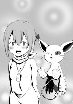 absurdres animal_ears cat cat_ears digimon digimon_(creature) gloves highres holy_ring pixiv_user_(110906553) tail tailmon yagami_hikari