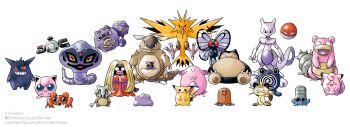 absurdres animal_ears arbor ball bird black_skin blob bone bone_weapon bug butterfly butterfree cartoon_bone cat chansey clefairy closed_eyes cobra_(animal) colored_skin copyright_name copyright_notice cubone diglett ditto dress gas gen_1_pokemon gengar group_picture highres hirespokemon insect jigglypuff jynx kangaskhan legendary_pokemon long_hair magnemite magnet mask meowth mewtwo nintendo no_humans omanyte open_mouth paras pikachu pikachu_ears pikachu_tail poke_ball pokemon pokemon_(creature) pokemon_rgby pokemon_tail poliwhirl red_dress shell simple_background skull skull_mask slime_(creature) slowbro smile snake snorlax sugimori_ken sugimori_ken_(style) tail thick_lips voltorb weezing white_background zapdos