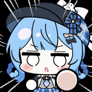 1girl animated animated_gif artist_collaboration black_capelet black_hat blue_hair blue_skirt braid braided_hair_rings capelet chibi chibi_only chunye_haruya cowboy_shot emphasis_lines hair_rings hat looking_at_viewer lowres mahou_shoujo_no_majo_saiban nekoyashiki_riri no_nose open_mouth punching rayman_limbs short_hair simple_background skirt solo tachibana_sherry transparent_background