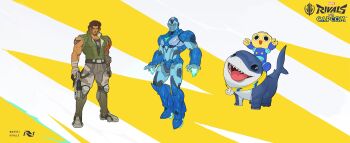 3boys absurdres bionic_commando_rearmed capcom commentary copyright_logo copyright_name cosplay derivative_work english_commentary highres iron_man jeff_(marvel) john_dimayuga logo marvel marvel_rivals marvel_vs._capcom mega_man_(series) mega_man_x_(series) multiple_boys name_tag nathan_spencer nathan_spencer_(cosplay) servbot_(mega_man) winter_soldier x_(mega_man) x_(mega_man)_(cosplay) yellow_collar