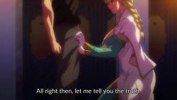 1boy 3girls :>= almia_agraliel animated anime_screenshot black_shirt blonde_hair blush bouncing_breasts braid braided_ponytail breasts cape center_opening cleavage closed_eyes covered_erect_nipples cum cum_in_mouth dinelynd dress earrings elbow_gloves elf ephildis_agraliel fellatio frilled_dress frilled_skirt frills from_behind garter_straps gloves green_dress green_eyes hair_between_eyes hand_on_another's_head hat headpiece highres huge_breasts jewelry kissing_penis kyonyuu_elf_oyako_saimin long_hair magic mature_female mind_control mother_and_daughter multiple_girls no_bra one_eye_closed oral panties pants penis penis_grab penis_on_face pointy_ears ponytail princess purple_hair queen red_cape red_gloves sagging_breasts shirt skirt slingshot_swimsuit sound squatting subtitled swimsuit thighs tiara underwear video watching white_cape white_gloves white_panties witch witch_hat yellow_eyes