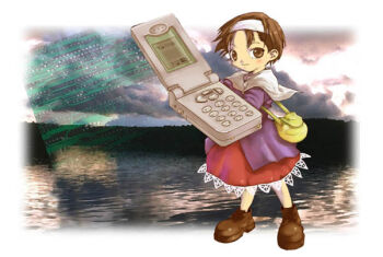 1girl archived_source bad_link bag blurry_border border brown_eyes brown_hair brown_shoes cellphone cloud cloudy_sky coat dress flip_phone hairband holding holding_phone kim_soo-min_(image_part) lake light_blush light_smile looking_at_viewer medium_dress motherboard original outside_border phone photo_background purple_coat red_dress shoes shoulder_bag sky solo white_border white_hairband yellow_bag