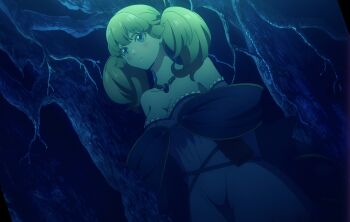 1girl blonde_hair blue_eyes breasts cleavage highres kekkon_yubiwa_monogatari morion_ravri_nokanatika stitched third-party_edit twintails