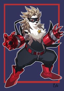 absurdres belt digimon digimon_(creature) highres looking_at_viewer mask star_(symbol) stellaravenger_92 wolvermon