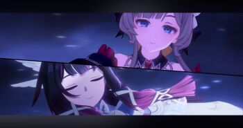 3d absurdres columbina_(genshin_impact) commentary english_commentary genshin_impact highres koikatsu_(medium) sandrone_(genshin_impact) star_(sky) tagme