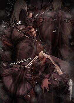 absurdres ass ass_focus ass_grab clothed_sex cum echidna_(re:zero) highres plap re:zero_kara_hajimeru_isekai_seikatsu rubbing shee_cog sound_effects splurt thigh_sex thigh_sex_over_clothes