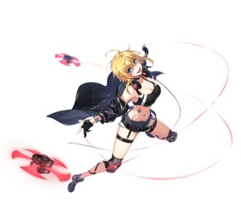 1girl amy_strickland blonde_hair breasts cleavage counter:side large_breasts