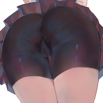 1girl ass ass_focus bike_shorts cameltoe close-up commentary english_commentary female_focus from_behind head_out_of_frame hornfelstone huge_ass kimi_no_koto_ga_dai_dai_dai_dai_daisuki_na_100-nin_no_kanojo lower_body solo sutou_iku upskirt