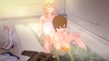 age_difference animated bath bathroom breasts genshin_impact jean_(genshin_impact) nipples nude onee-shota sex shota sirius-kkr18 tagme timmie_(genshin_impact) tub vaginal video